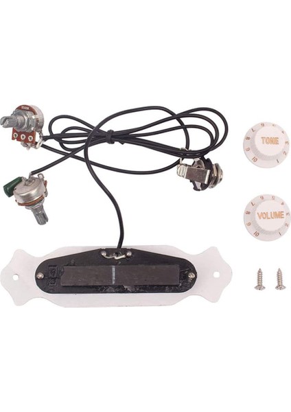 4 Telli Puro Kutusu Gitar Pikap Için Ön Kablolu Pikap Hacim Tonu Kontrol Düğmesi Sarı ile Humbucker Pikap (Yurt Dışından) fırsatları