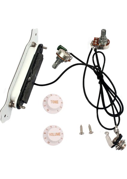 4 Telli Puro Kutusu Gitar Pikap Için Ön Kablolu Pikap Hacim Tonu Kontrol Düğmesi Sarı ile Humbucker Pikap (Yurt Dışından) indirimleri