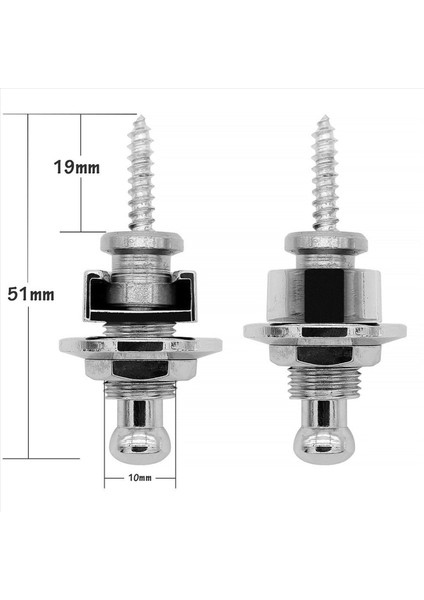Premium Gitar Kayış Kilitleri ve Düğmeleri Güvenlik Hızlı Serbest Bırakma Straplocks Kayış Tutucu Sistemi Nikel (4 Paketi) (Yurt Dışından) fırsatları