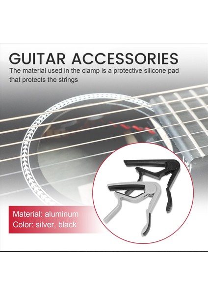 2 Capo Kapo Gitar Akustik Elektro Gitar Ukulele Banjo Folk Gitar Elektrik Bas Enstrümanı Için Tetikleyiciler (Yurt Dışından) fırsatları