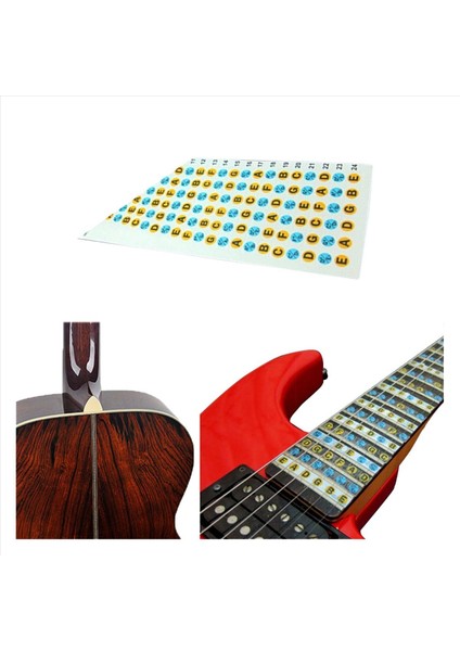 8x Gitar Klavye Notu Çıkartma Klavye Perdeleri Yeni Başlayanlar Için Harita Çıkartması Öğrenci Pratiği 6 Dizeye Uyuyor (Yurt Dışından) modelleri