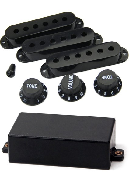 Stratocaster Için Fender Için 50 Veya 52 mm (Siyah) ve Plastik Mühürlü Humbucker Pikap Kapağı Fit Sq St Pickup Black (Yurt Dışından)