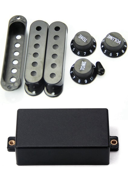 Stratocaster Için Fender Için 50 Veya 52 mm (Siyah) ve Plastik Mühürlü Humbucker Pikap Kapağı Fit Sq St Pickup Black (Yurt Dışından) fırsatları