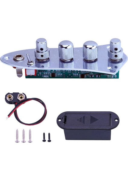 4/5 String Bas Gitar Parçaları Için 5 Jazz Jb Bas Yüklü Kablolu Kontrol Plakası JB-08CR (Yurt Dışından)