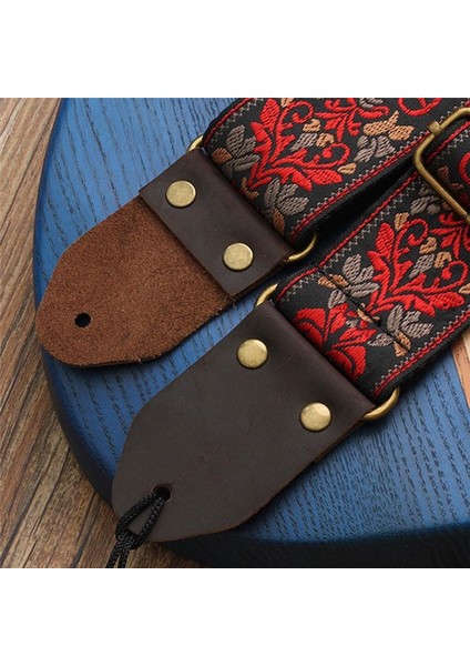 Gitar Ukulele Kayış Işlemeli Gitar Kayış Deri Kafa Bas Omuz Kayışı Elektro Gitar Aksesuarları (Beyaz) (Yurt Dışından) fiyatları