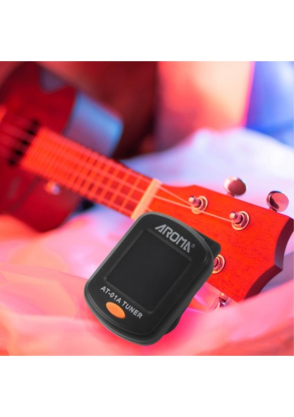 Aroma AT-01A Gitar Tuner Dönüştirilmiş Klip Tuner LCD Kromatik Akustik Gitar Bas Ukulele Için (Yurt Dışından) modelleri