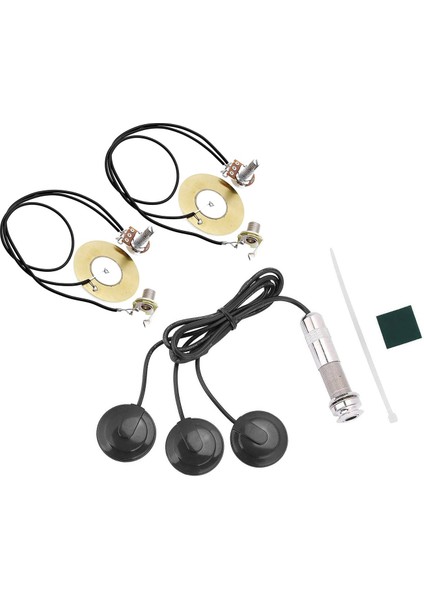 1 Set Gitar Pikap 3x Piezo Pidans Dönüştürücü &amp 2pcs 50MM Gitar Pikap Piezo Dönüştürücü Önceden Kurulmuş Amplifikatör (Yurt Dışından) fiyatları