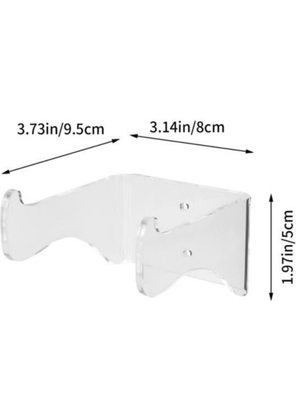 2 Paket Gitar Duvar Askısı Şeffaf Dayanıklı Açık Acrilik Duvar Montaj Rafı Gitar Kemanı (Yurt Dışından)