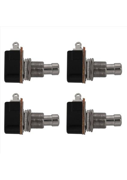 4x Gitar Pedalı 2 Pin Spst Anlık Efektler Basma Düğmesi Anahtarı (Yurt Dışından)