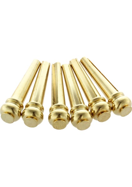 Metal Akustik Gitar Köprüsü Pimleri 6pcs Pirinç Gitar Dizeleri Sabit Koni Dize Pimleri Dize Çiviler (Yurt Dışından)