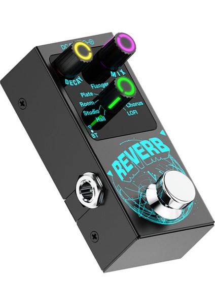 Yeni Bluetooth 5 4 Efektör Gitar Yankı Efektör Tek Blok Yankılanma Efektör Reverb Renkli Görsel Işık (Yurt Dışından)