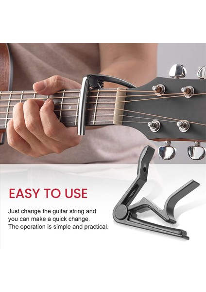 2 Capo Kapo Gitar Akustik Elektro Gitar Ukulele Banjo Folk Gitar Elektrik Bas Enstrümanı Için Tetikleyiciler (Yurt Dışından) indirimleri