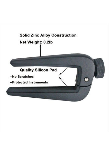 Yüksek Kaliteli Gitar Capo Düğmesi Ukulele Keman Bas Capo Gitar Aksesuarları Müzik Aletleri Siyah (Yurt Dışından) indirimleri