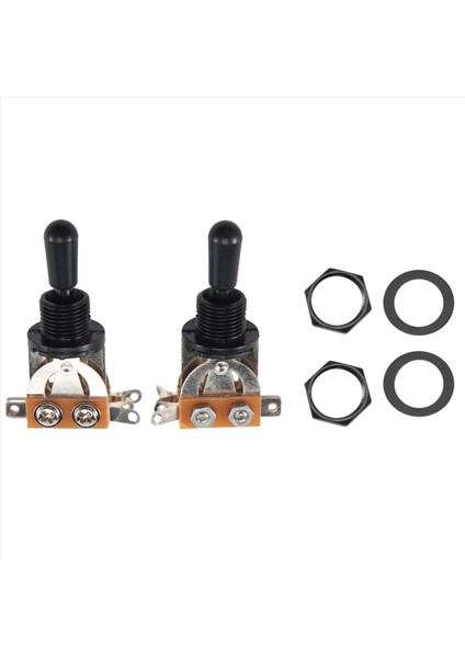 Metrik 3 Yolu Kısa Düz Gitar Geçiş Anahtarı Pikap Seçici Gibson Epiphone Les Paul Elect Gitar Silver &amp Black (2 Paket) (Yurt Dışından) fiyatları