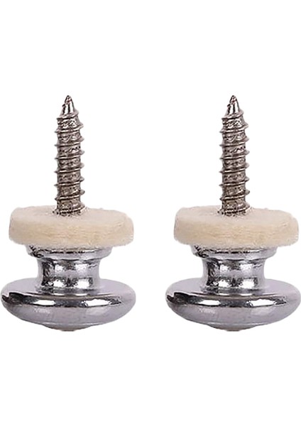 2pcs Yün Bakır Gitar Kayış Kilitli Kilitleme Mandalları Pinler Şekli Uç Düğmesi Bas Gitar Için - Siyah ve Gümüş (Yurt Dışından) fiyatları
