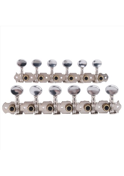 6l 6r Tuning Pegs Tuner Makine Başlıkları Dize Tuning Pegs 12 Dize Akustik Gitar Aksesuar Parça Gümüş (Yurt Dışından)