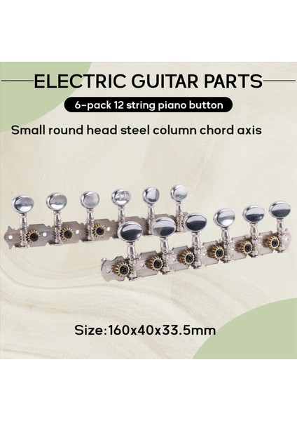 6l 6r Tuning Pegs Tuner Makine Başlıkları Dize Tuning Pegs 12 Dize Akustik Gitar Aksesuar Parça Gümüş (Yurt Dışından) indirimleri