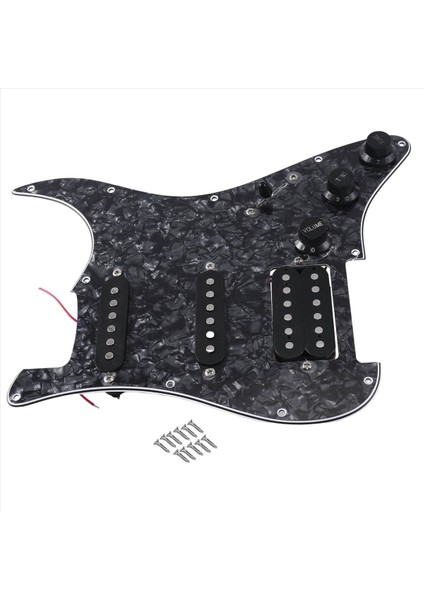 Sq Sq Electıce Gitar Yüklü Önceden Kablolanmış Elektro Gitar Pickguard Pikap Montajı Siyah Inci (Yurt Dışından)