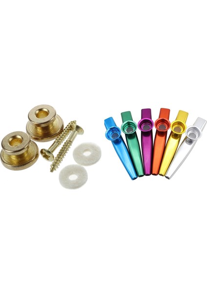 2pcs Gitar Mandolin ve 6 Renk Seti Metal Kazoo Iyi Arkadaş (Yurt Dışından)
