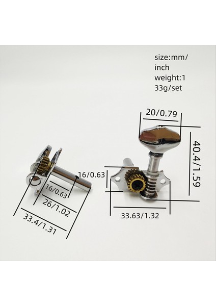 Vintage Açık Dişli Dize Tuner Tuning Akustik Klasik Gitar Aksesuarları Için Gümüş (Yurt Dışından) fiyatları
