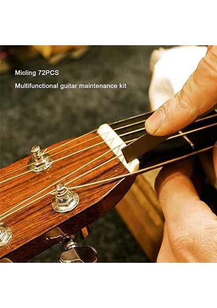 72 Parça-Profesyonel Gitar Onarım Kiti ve Aksesuarları ile Gitar Onarım Kiti Gitarlar Ukulele Banjo (Yurt Dışından) fırsatları