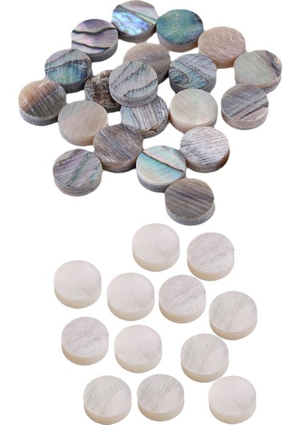 32PCS Kakma Noktalar 20PCS Yeşil Paua Abalon Kakma Noktaları ve 12PCS Pearl Luthier Noktalarının Beyaz Annesi (Yurt Dışından)