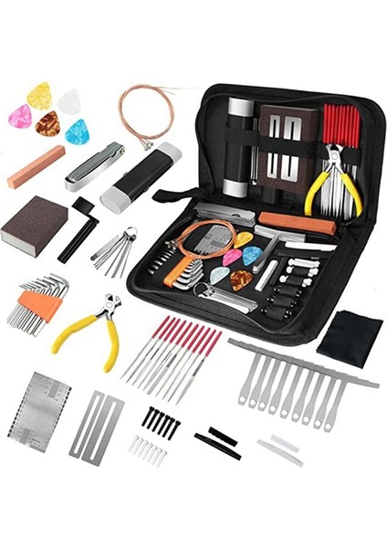 79PCS Gitar Aracı Kiti Gitar Aksesuarları Gitar Stresi Melek Köprüsü Pimleri Göstergeleri ile Gitar Onarım Kiti (Yurt Dışından)