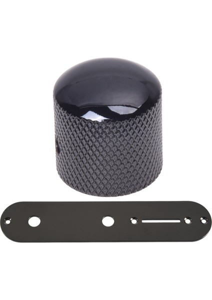 Fender Tl Telecaster Tele Gitar Değiştirme Siyah ve Siyah Elektrikli Gitar Hacim Tonu Kontrol Düğmesi Için 32MM Genişlik Kontrol Plakası (Yurt Dışından)