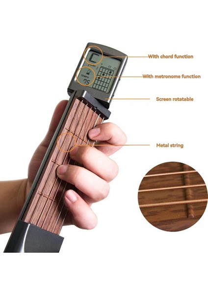 Sct-80 Pocket Guitar Akor Uygulama Aracı Dönen Akor Masa Ekranı ile Başlayan Eğitmen Için Gitar Neck (Yurt Dışından) fiyatları