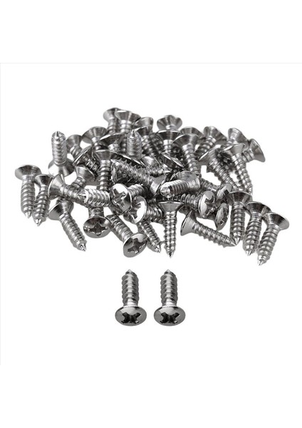 200X Gitar Bas Vidaları Çizik Plakaları Için Parçalar Pickguard Gümüş (Yurt Dışından) fiyatları