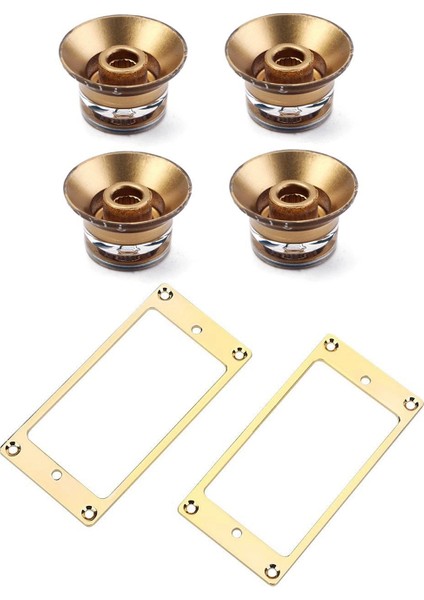 2 Adet Metal Düz Humbucker Kapak Gitar Pikap Çerçevesi &amp 1set Altın Üst Şapka Düğmesi Için Les Paul Altın Folyo Düğmesi Için (Yurt Dışından) fiyatları