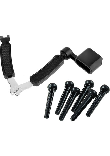 2 Gitar Aksesuarları Set 1 Set Köprü Pimleri Eyer Somun Parçaları Siyah ve 1 Pcs 3 (Yurt Dışından)