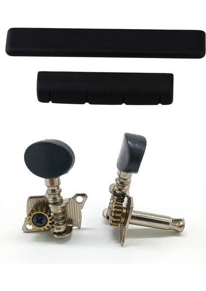 1 Çift 4 String Ukulele Gitar Somun ve 4pcs Metal Açılan Ukulele Uke Tuning Pegs Tuner Tuner Yuvarlak Kapak (Yurt Dışından) modelleri