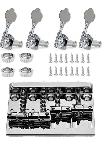 4pcs Gitar Ayarlanması Pegs Elektrik Bas Tuner Peg ile 4 String Hardtail Bas Gitar Köprüsü Krom (Yurt Dışından) fiyatları