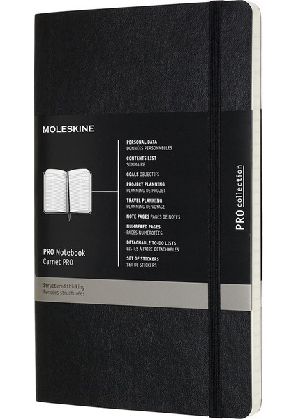 Pro Defter L Boy Siyah Sert Kapak