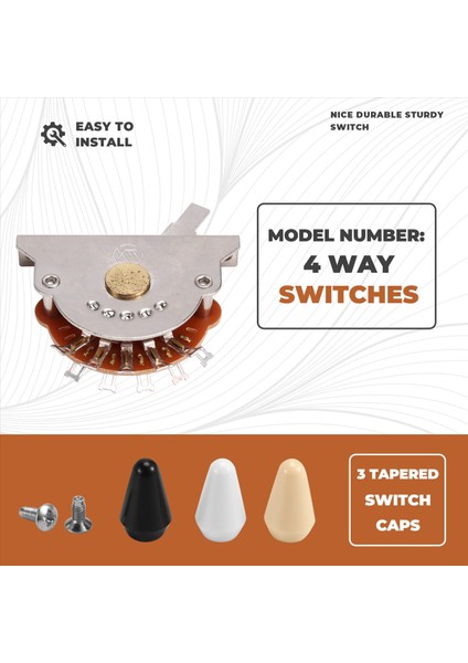 St/sq/tl Elektro Gitarlar Için 4 Yollu Gitar Pikap Seçici Switch Gitar Aksesuarları (Yurt Dışından) fırsatları