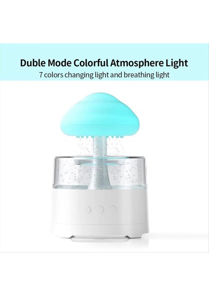 Yağmur Bulut Nemlendirici Nemlendiricisi Ayarlanabilir LED Işıkları Olan Bulut Nemlendiricisi Yağmur Bulut Difüzörü Uzaktan Kumanda (Yurt Dışından)