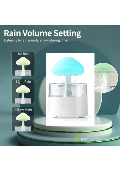 Yağmur Bulut Nemlendirici Nemlendiricisi Ayarlanabilir LED Işıkları Olan Bulut Nemlendiricisi Yağmur Bulut Difüzörü Uzaktan Kumanda (Yurt Dışından) modelleri