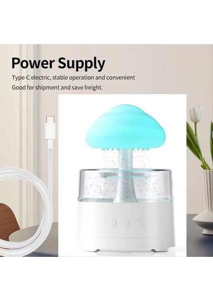 Yağmur Bulut Nemlendirici Nemlendiricisi Ayarlanabilir LED Işıkları Olan Bulut Nemlendiricisi Yağmur Bulut Difüzörü Uzaktan Kumanda (Yurt Dışından) indirimleri