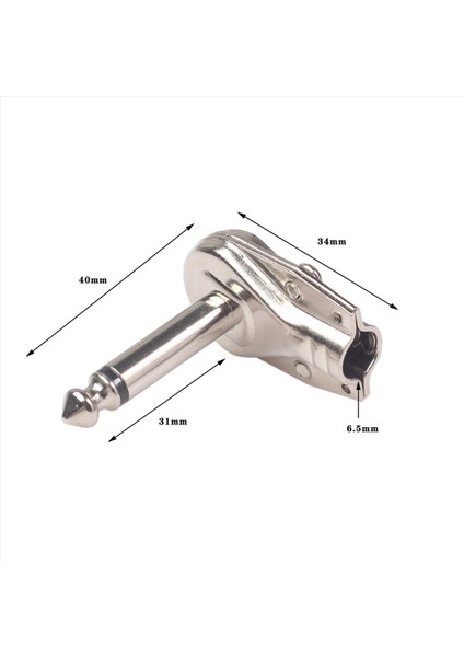 20PCS 90 Degree Dik Açı 6 35 mm Mono 2 Kutup Jakı Fişi 6 35MM Gitar Phono Gözleme 1/4 Inç Konektör Gümüş (Yurt Dışından) fırsatları
