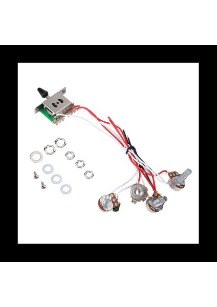 2 Set Gitar Aksesuarları 1 Set 1/4 Inç Gitar Çıkışı Mono Jack Fiş Strat Gitar Için Saplanmış (Yurt Dışından)