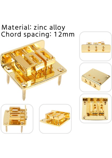 Puro Kutusu Gitar Parçaları 3 String Altın Üst Yükleme Sert Kuyruklu Ayarlanabilir Köprü Altın Renk (Yurt Dışından) indirimleri