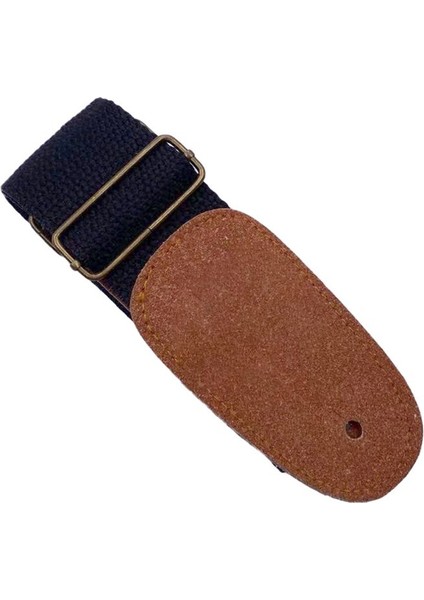 Gitar Kayışı Halk Ayarlanabilir Saf Pamuklu Gitar Kayışı Elektro Gitar Kayışı Akustik Gitar Evrensel Kayış (Siyah) (Yurt Dışından)