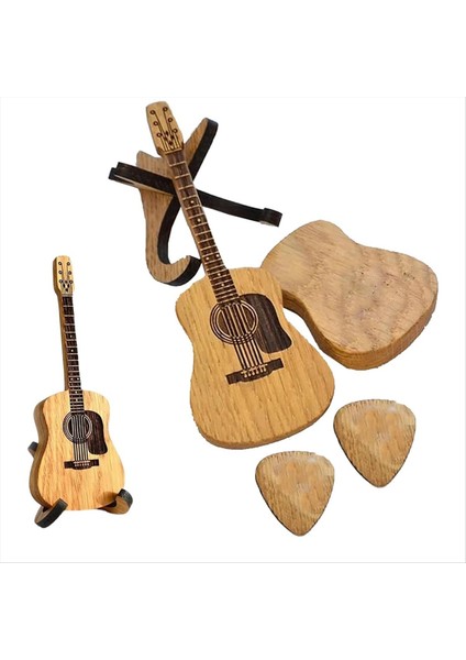 Ahşap Gitar Şeklinde Gitar Seçimleri Stand Ahşap Akustik Gitar Seçim Kutusu (Yurt Dışından)