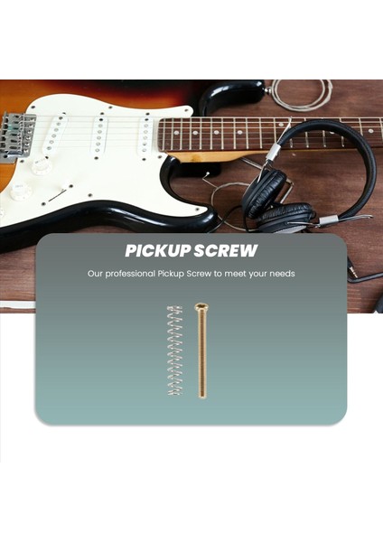 8 Pcs M2 5X32MM Elektro Gitar Humbucker Pikapları Yükseklik Vidasını ve Yayını Ayarla - Pitch 0 4mm - Altın (Yurt Dışından) fiyatları