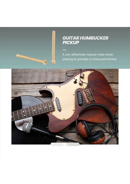 8 Pcs M2 5X32MM Elektro Gitar Humbucker Pikapları Yükseklik Vidasını ve Yayını Ayarla - Pitch 0 4mm - Altın (Yurt Dışından) modelleri