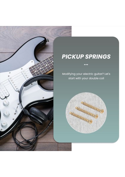 8 Pcs M2 5X32MM Elektro Gitar Humbucker Pikapları Yükseklik Vidasını ve Yayını Ayarla - Pitch 0 4mm - Altın (Yurt Dışından) fırsatları