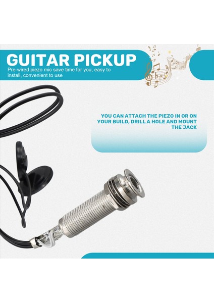 Gitar Pikapları Akustik Elektrikli Piezo Transducer Mikrofon Gitar Vemin Ukulele Mandolin Banjo Sello (Yurt Dışından) fırsatları