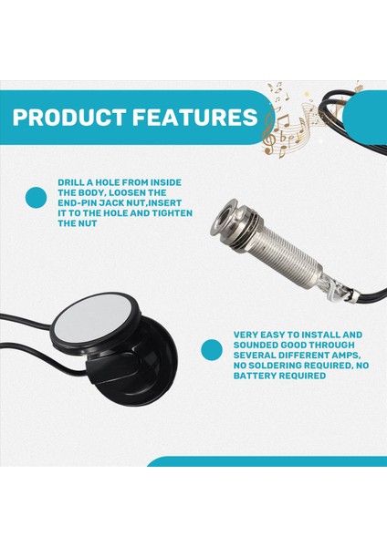 Gitar Pikapları Akustik Elektrikli Piezo Transducer Mikrofon Gitar Vemin Ukulele Mandolin Banjo Sello (Yurt Dışından) indirimleri