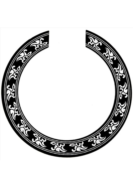 Akustik Klasik Gitar Parçaları Için 5x Ses Deliği Gül Çıkartma Etiketi Siyah+Gümüş (Yurt Dışından) fiyatları